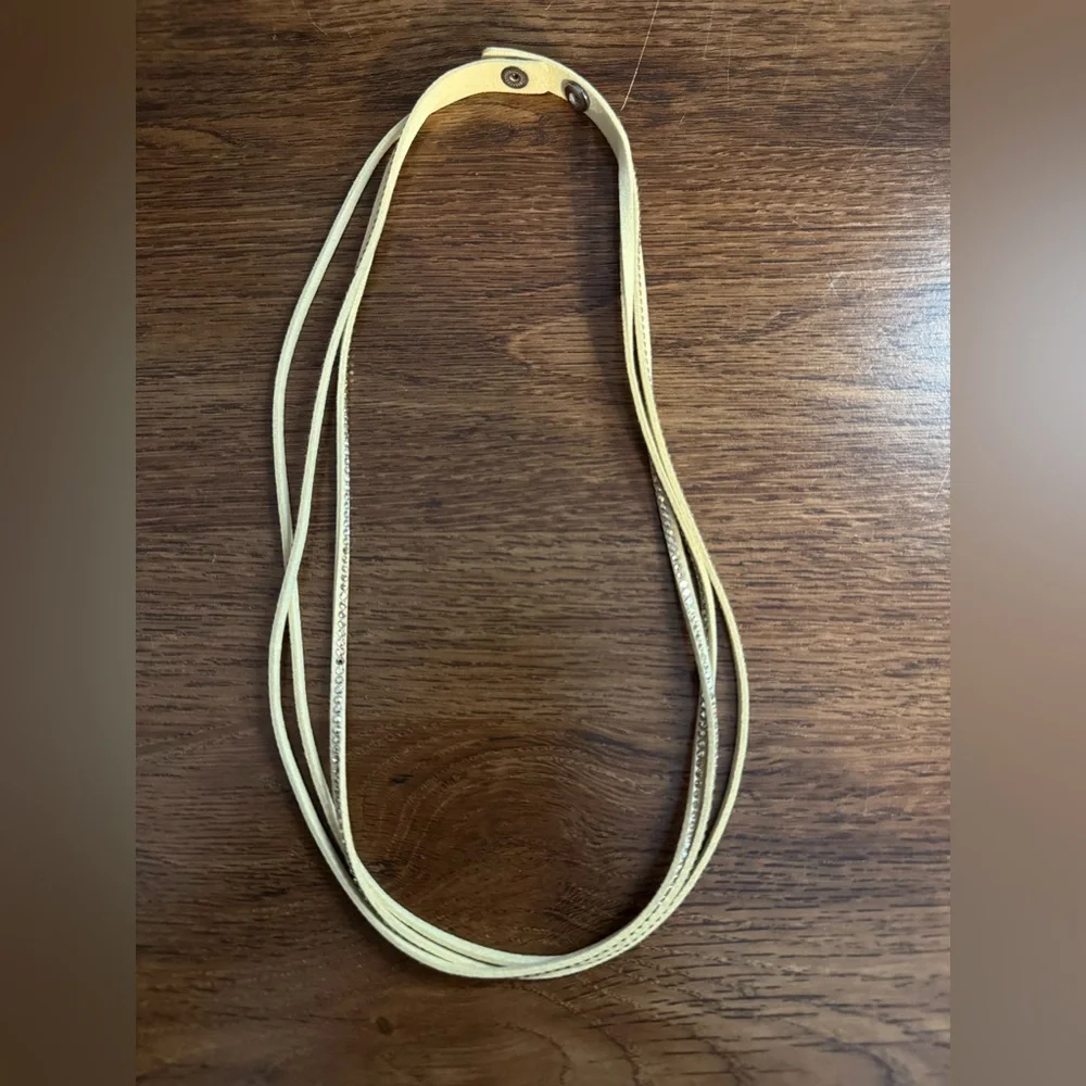 Touchstone Crystal Swarovski Cream Wrap Bracelet / Necklace - Picture 2 of 4